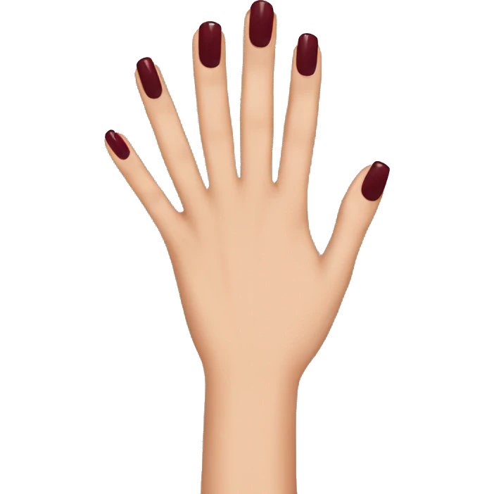 Dark red nails emoji