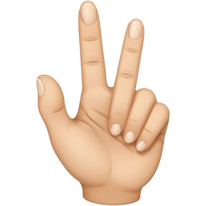 middle finger hand emoji style, slightly shaded emoji