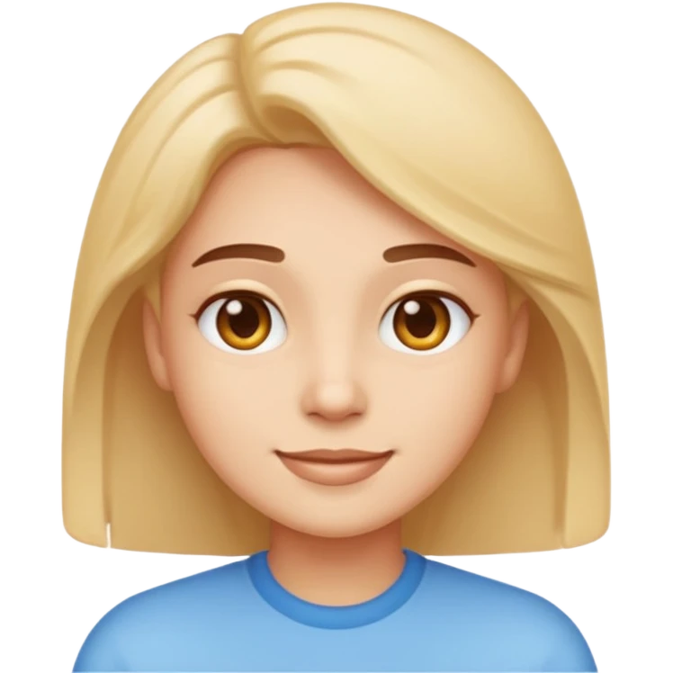 Emoji-style trans character, friendly and confident expression, clean vector shading, soft lighting, simple background, inclusive design emoji