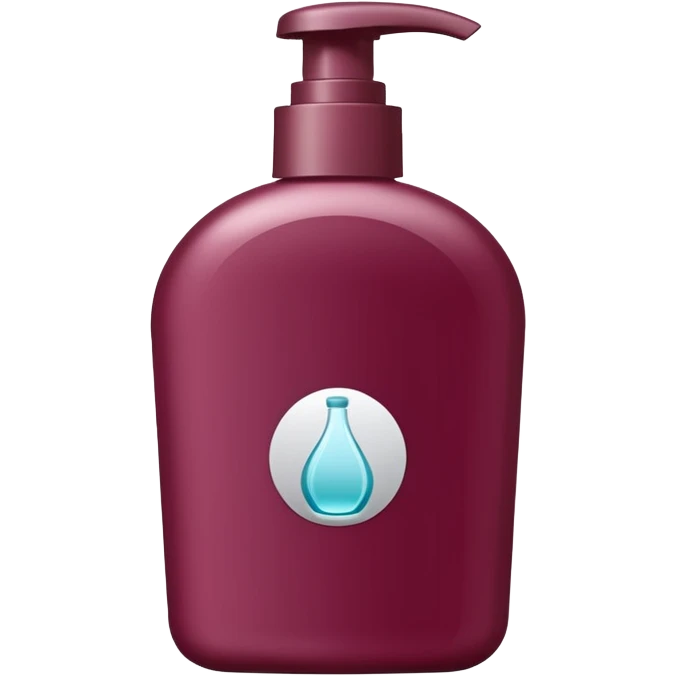 shampoo bottle in burgundy colour emoji