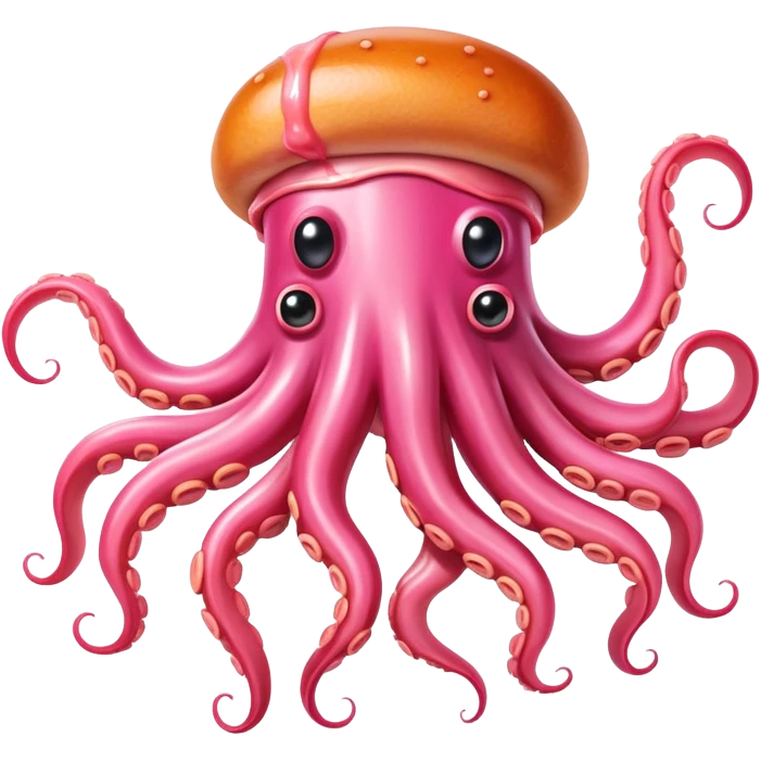  SPAM meat melted pink dripping sauce monalisa squid monster emoji