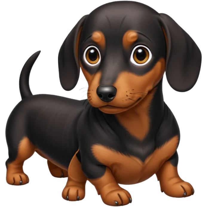 black and tandachsund emoji