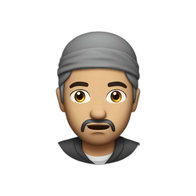 a muslim man feeling angry emoji