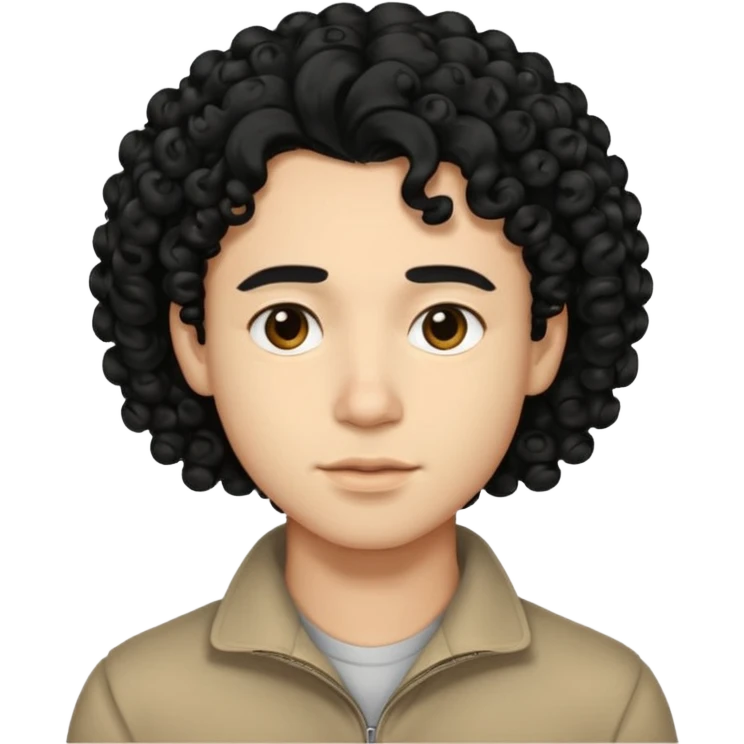 Silence curly hair jawline emoji emoji