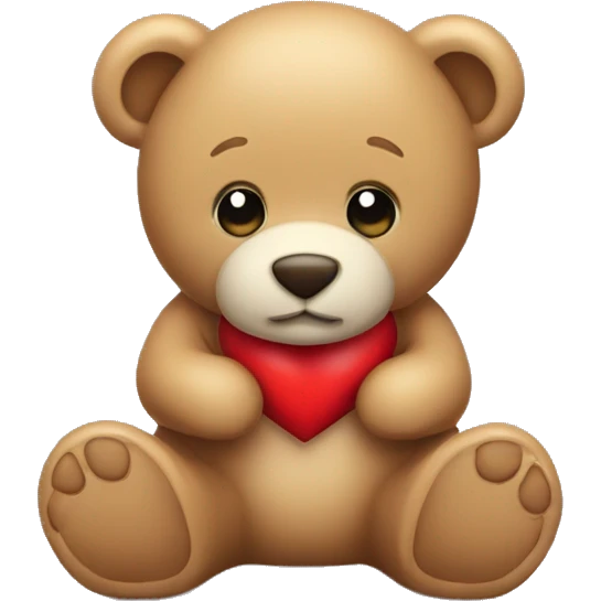 Tedy with a red heart emoji