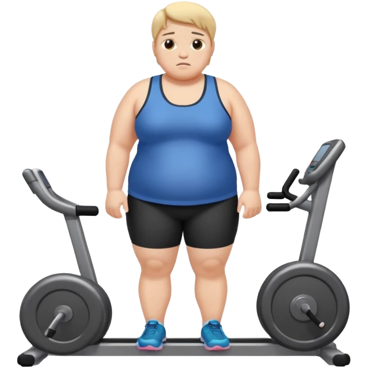 fat person gym emoji