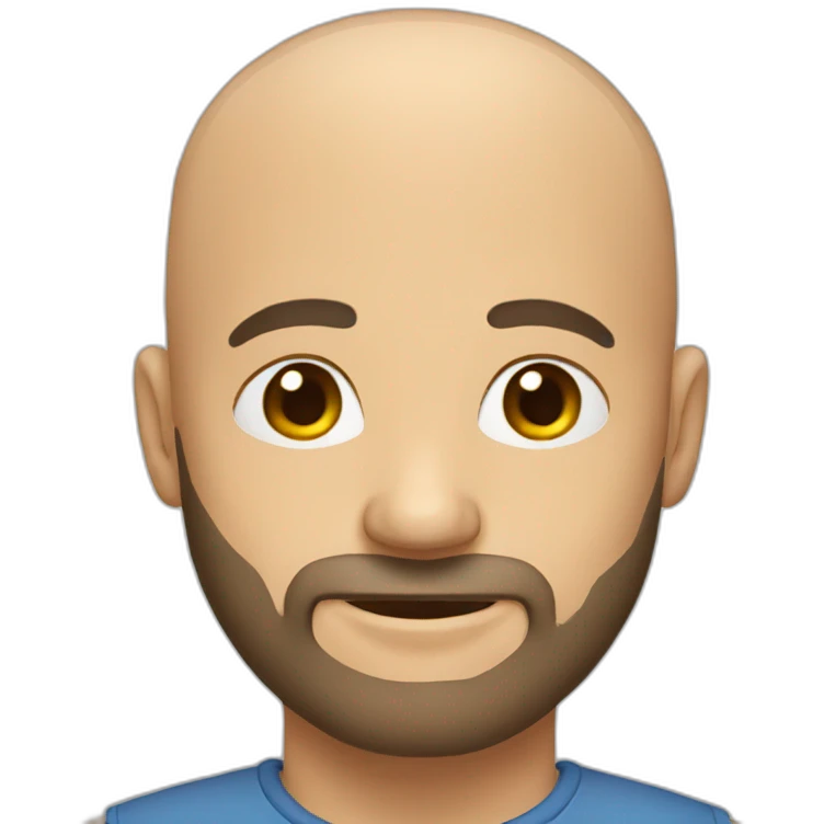  bald man with beard  emoji