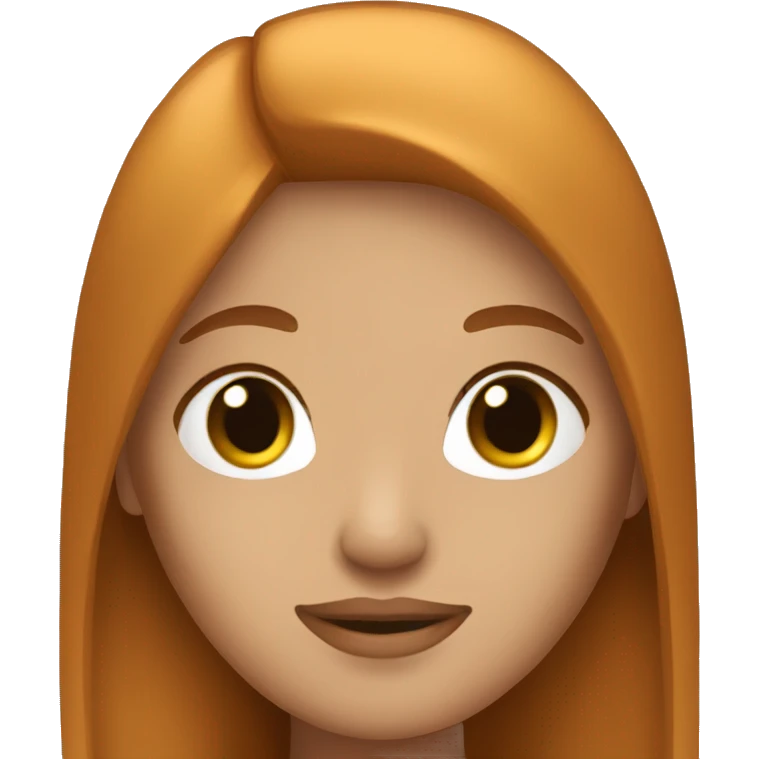 White straight haired brown/ginger girl emoji