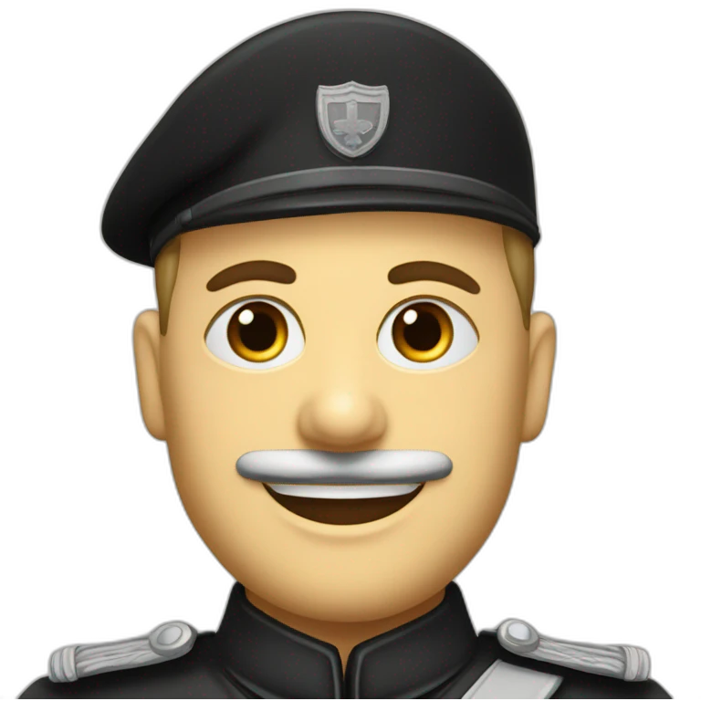 german fascit with black uniform from 1940 emoji