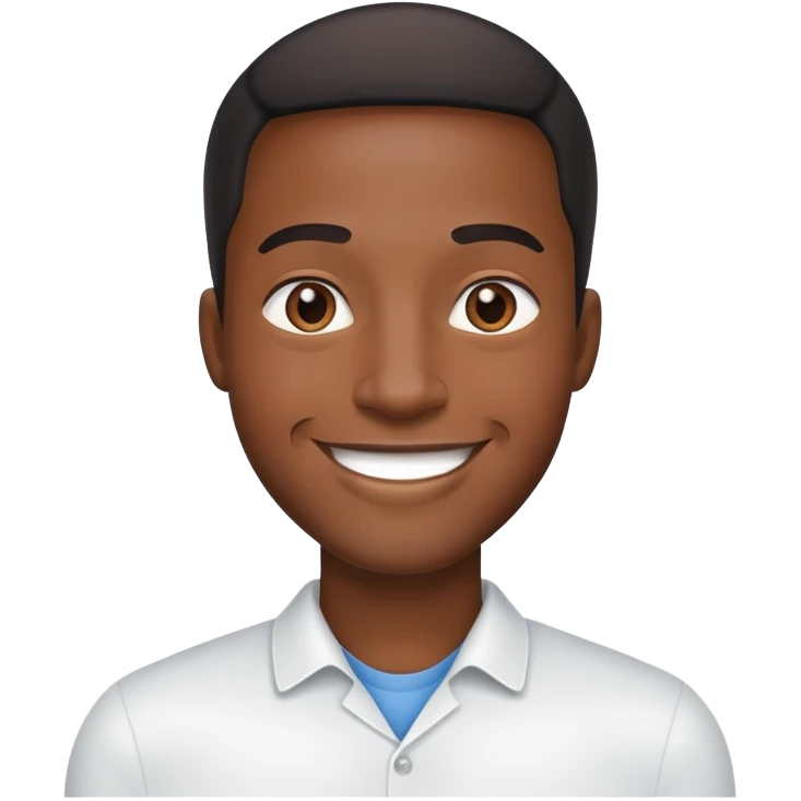 Black man with a friendly smile emoji