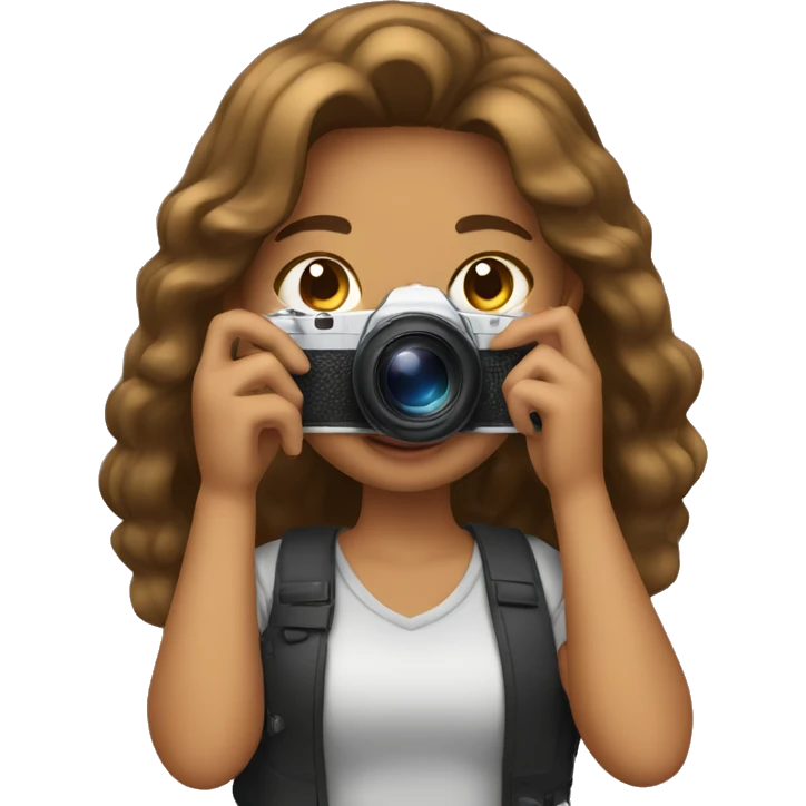 girl taking pictures on iphone emoji