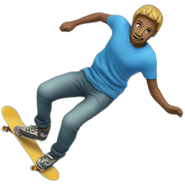 Skateboard riding on water emoji