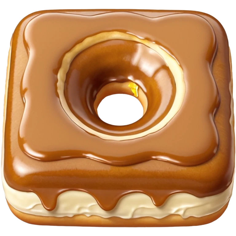 maple bar rectangular donut like pastry without a hole emoji