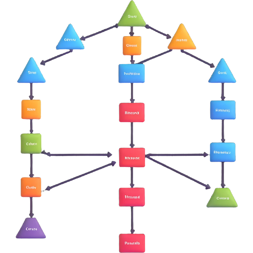 information hierarchy flowchart emoji