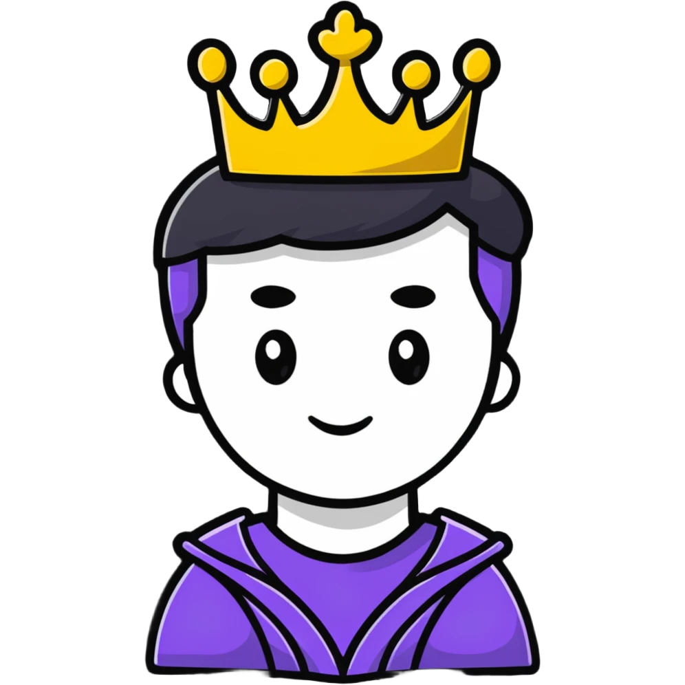 Wearing a crown emoji