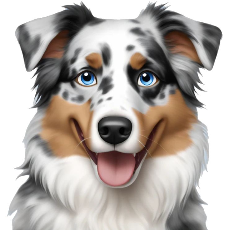 blue merle australian shepherd blue eyes emoji