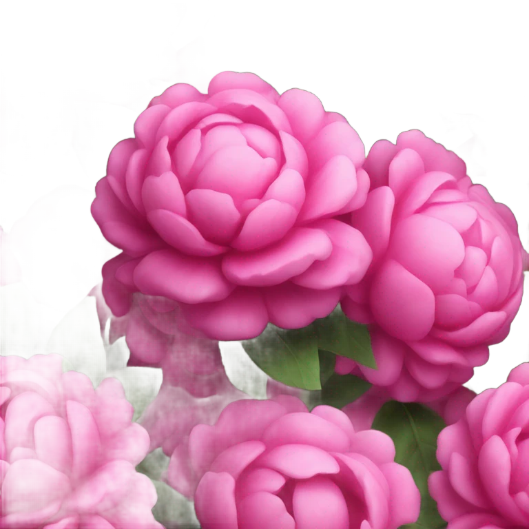 Realistic Bright pink pions in vase emoji
