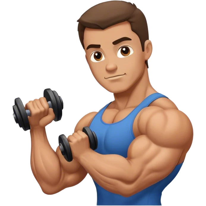 guy how to do bicep curls emoji