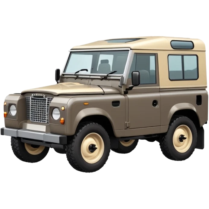 Grey-brown Land Rover D
Apple emoji style emoji