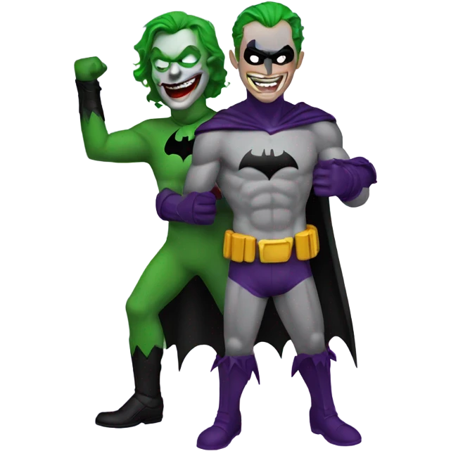Batman fighting joker emoji
