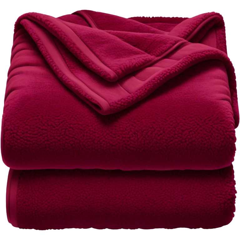 Cozy maroon chenille blanket folded  emoji