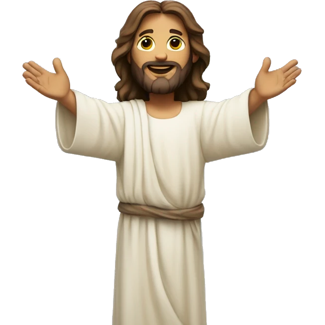 jesus open arms with heart  emoji