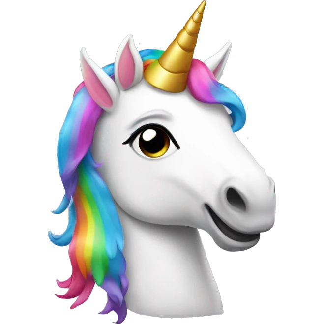 Unicorn with rainbow hat emoji