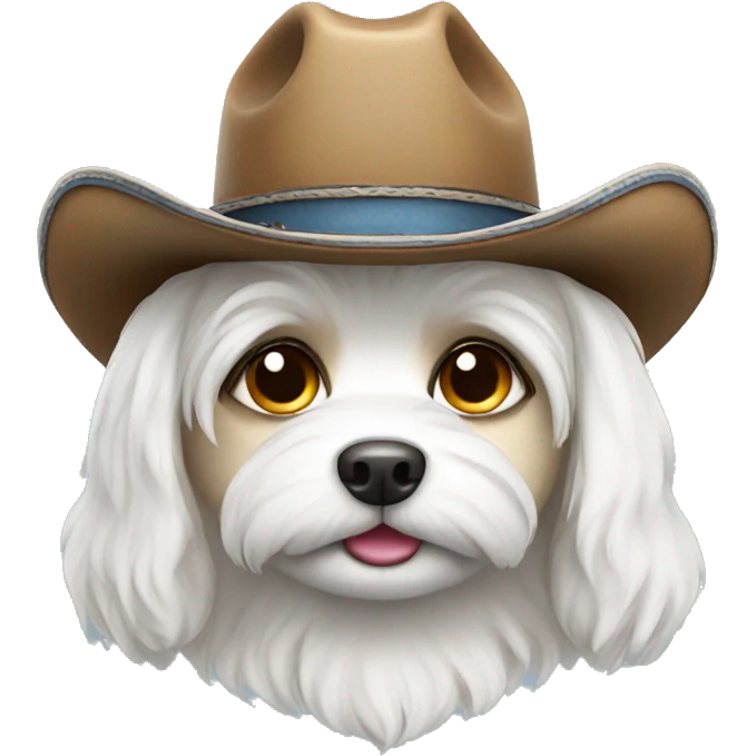 Maltese in cowboy hat emoji