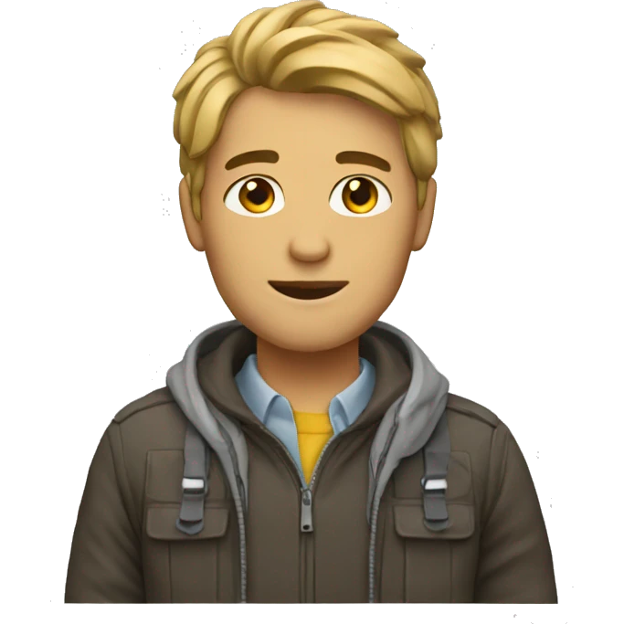 create a man wearing classes emoji