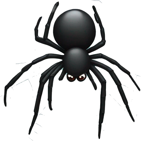 Black spider on its web  emoji