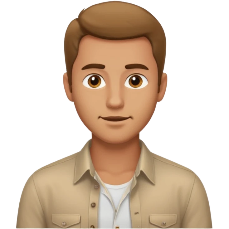 a guy who tries to catch women's attention, his shirt is is unbuttoned and his chest hair is visible, his eyes are flirting  emoji