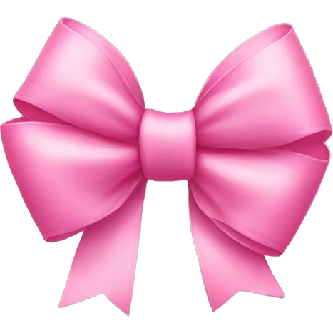Pink bow with detail emoji