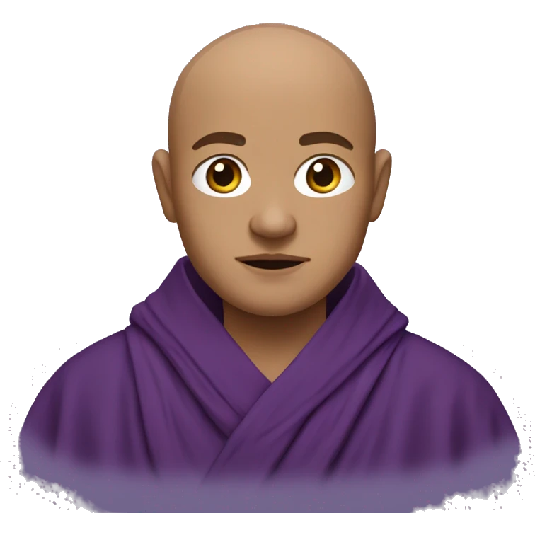 a monk in purple robe emoji