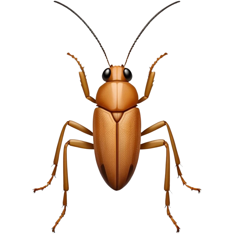 Waiting cricket bug emoji