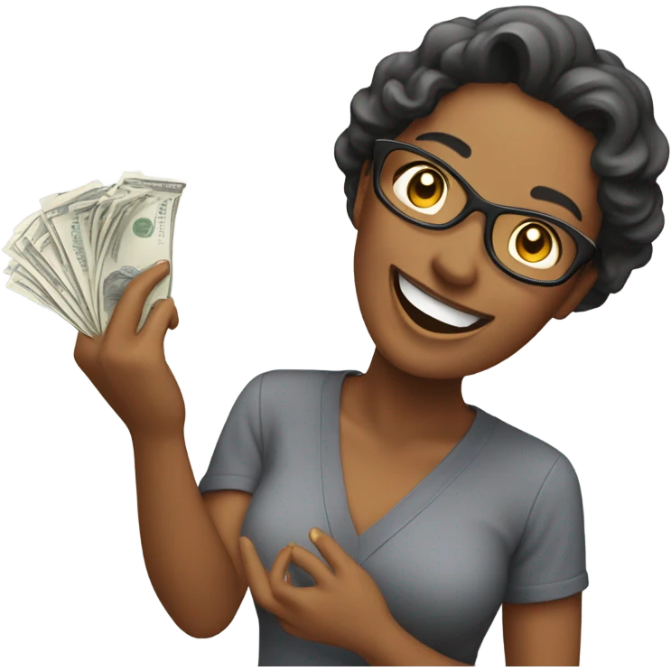 Woman throwing money emoji