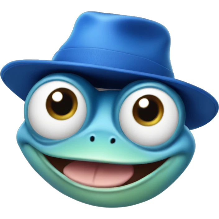 crazy frog in blue cap emoji