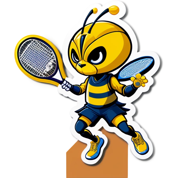 Yellowjacket playing tennis emoji