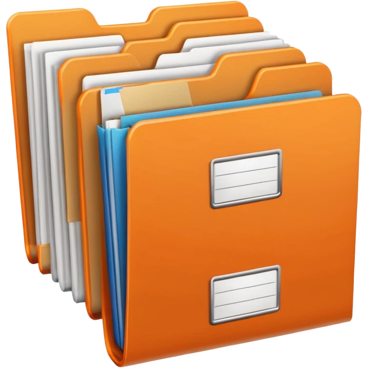 Orange folder files r emoji