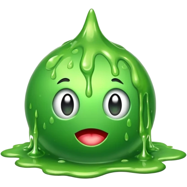 slimy green goo ball emoji