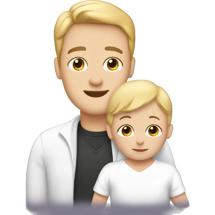 White dad, biracical mom and white baby boy  emoji
