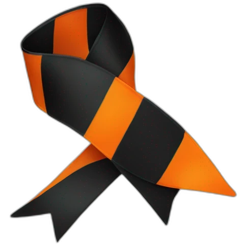 St. George's ribbon black and orange emoji