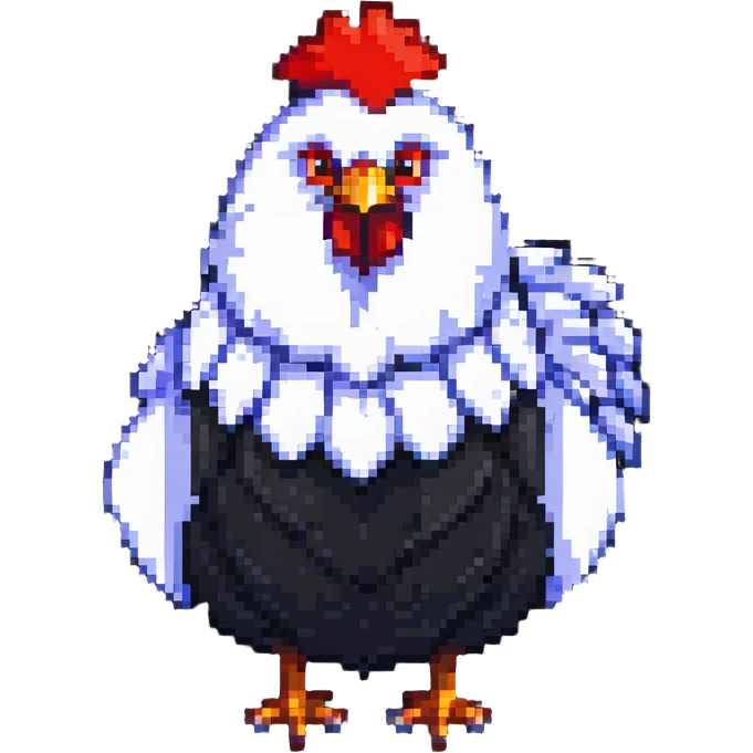 fluffy hen emoji