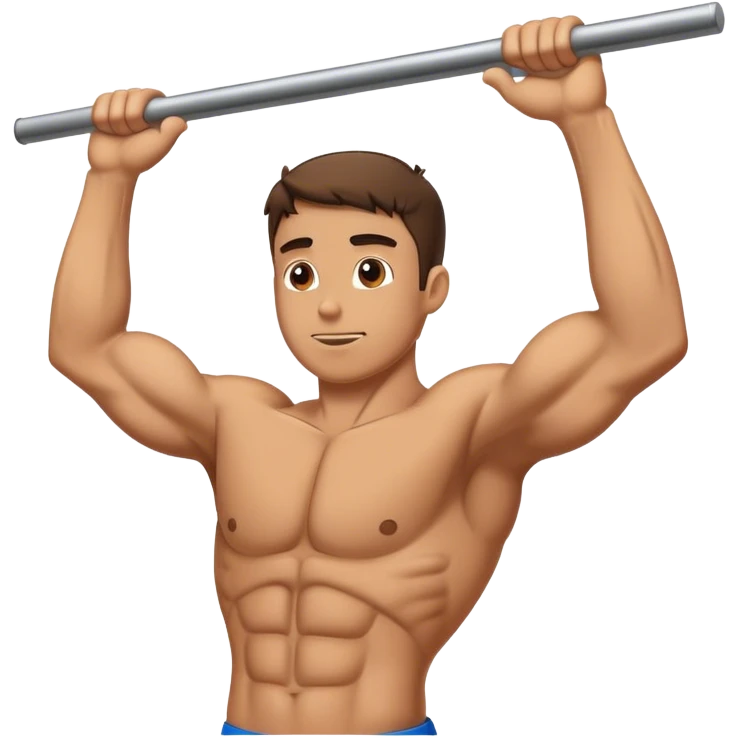 Guy doing pull ups  emoji