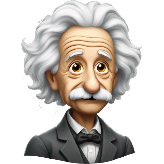 albert einstein with wawing hand emoji