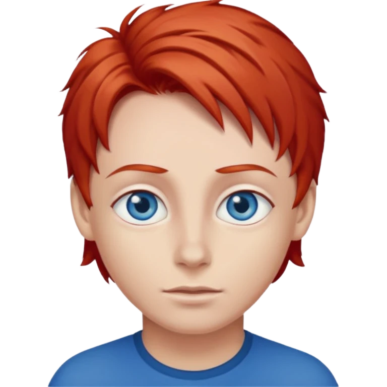 red hair big blue eyes emoji