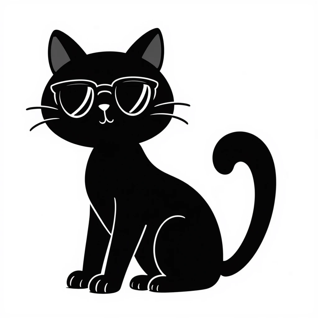 Cat wearing sunglasses, looking casual and cool emoji
