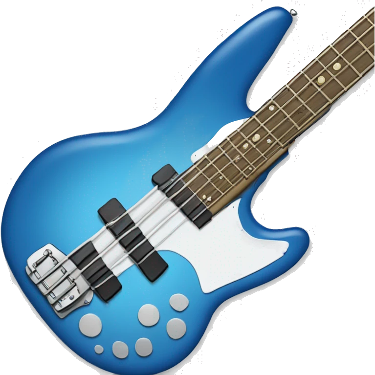 Blue bass guitar 4 string emoji