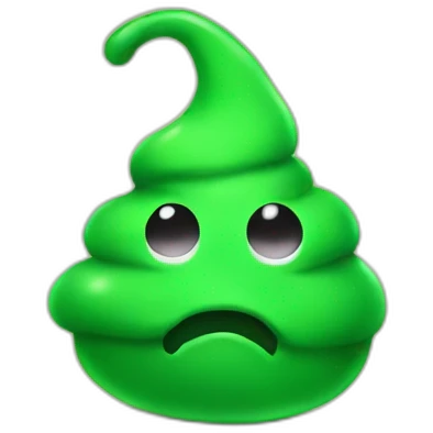 Green poop Halloween emoji