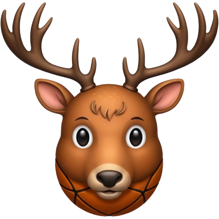 Deer as a basketball  emoji