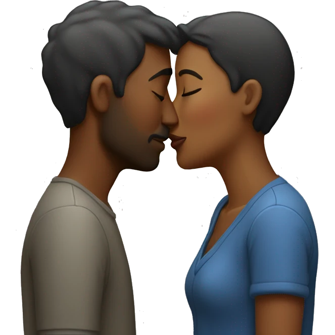 woman and man kissing emoji